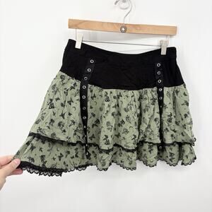 Thorn & Fable Skirt Womens Medium Celestial Fairy Whimsigoth Tiered Goblin Y2K